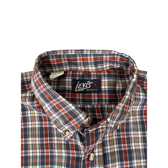 Vintage Levi's Short Sleeve Plaid Button Front I Large - Picture 4 of 7